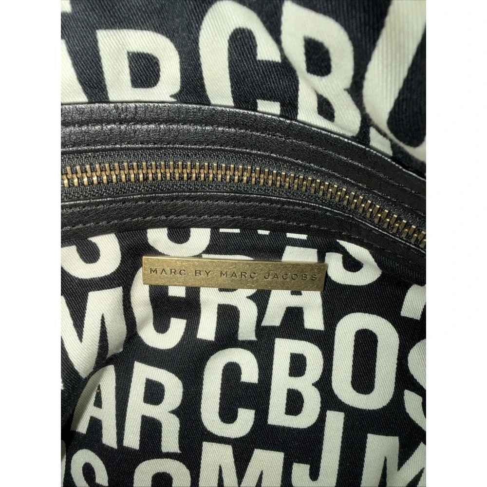 Marc Jacobs Handbag Black Leather Totally Turnlock Teri Tote Satchel Y2K Perfect
